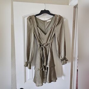 Altar'd State Sage Long Sleeve Dress